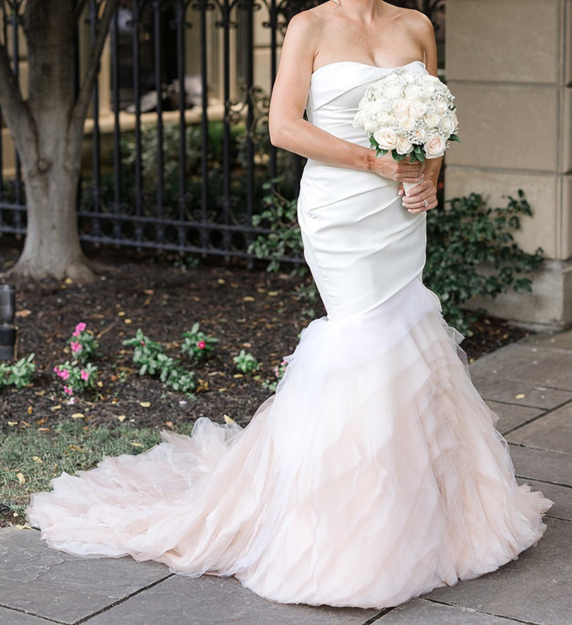Kelly Faetanini Sutton Wedding Dress 12 Fit & Flare All White Crepe Tulle $5,000