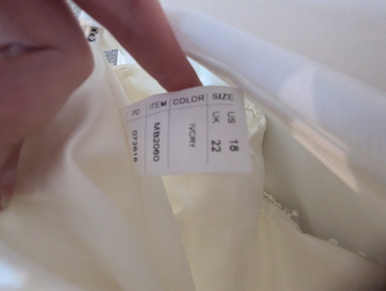 Mary’s Bridal, wedding Dress, size 18, Ivory. Garment bag included Used once