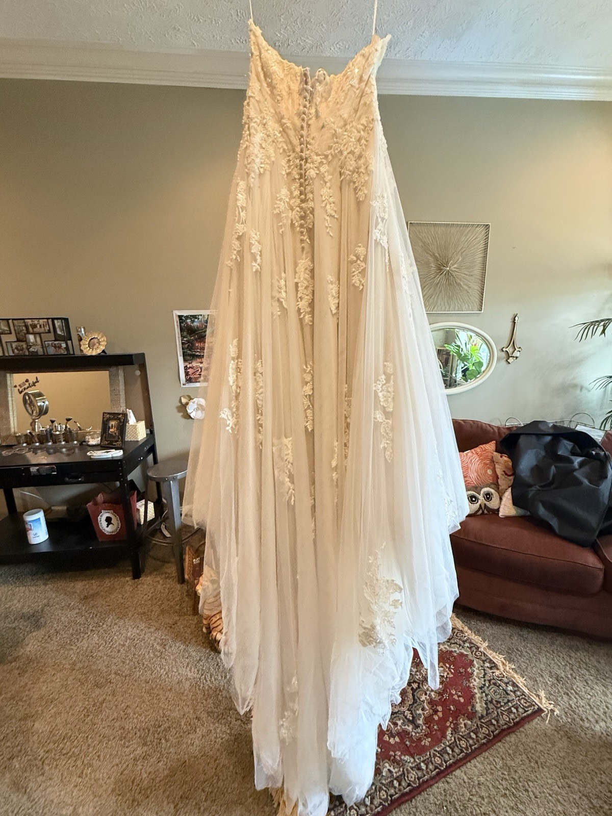 Morilee by Madeline Gardner A-Line Sweetheart Ivory Lace Tulle Dress 20