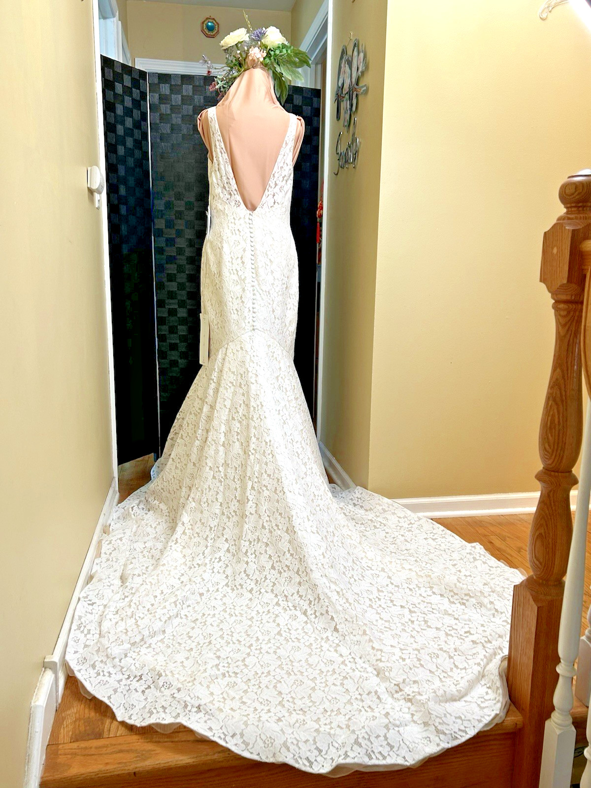 Pronovias Mosaico Wedding Dress Off White Size 12 US
