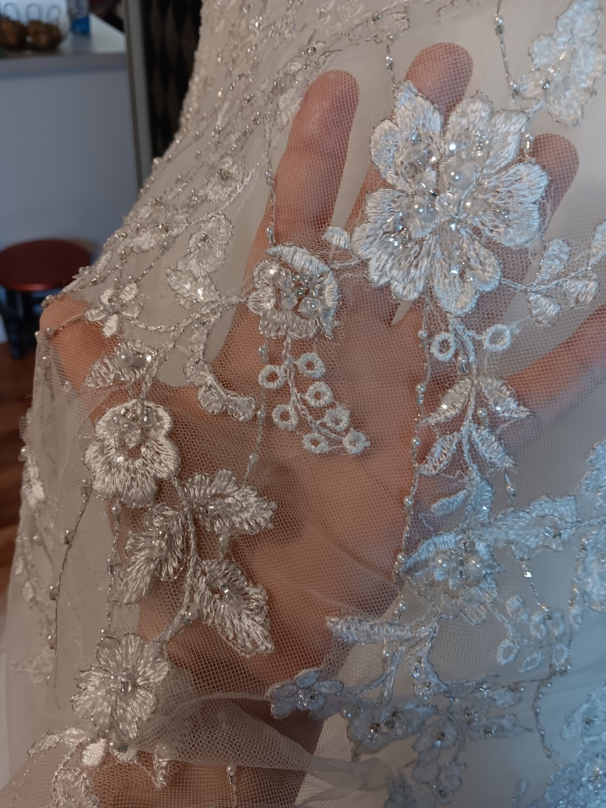 Mori Lee Wedding dress Embroided size 12 Pearl