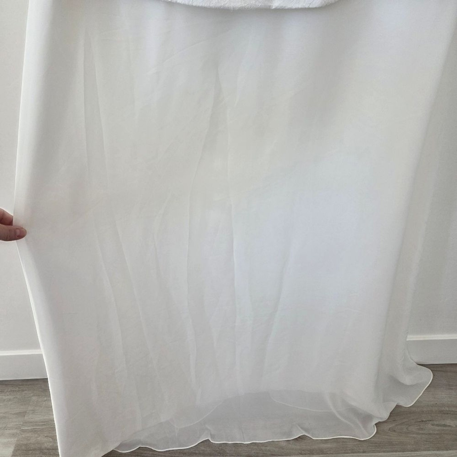 NEW Size 20 Wedding Dress Sleeveless Lace Bodice Chiffon Skirt Plus Size Bridal