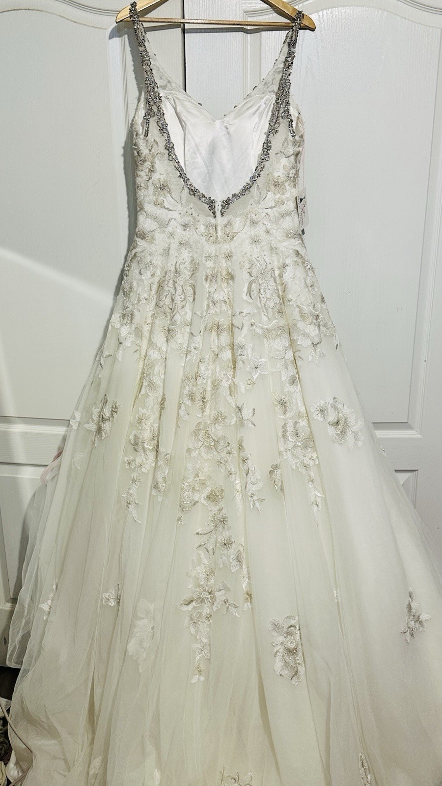 New Justin & Ashley Bride Floral Beaded Wedding Dress