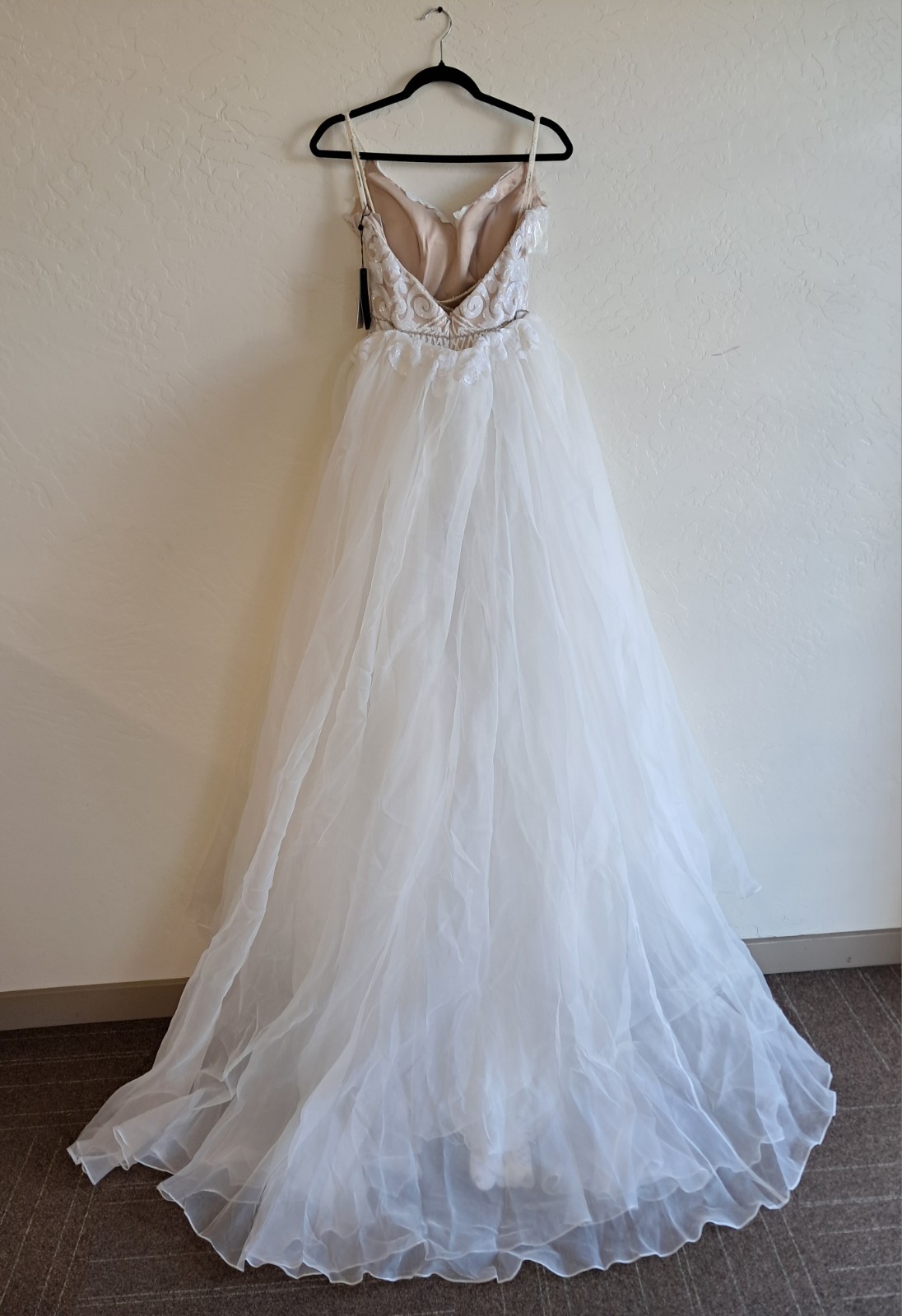 New Cocomelody Linda Removeable Tulle Train Wedding Dress LD5780 Size 12