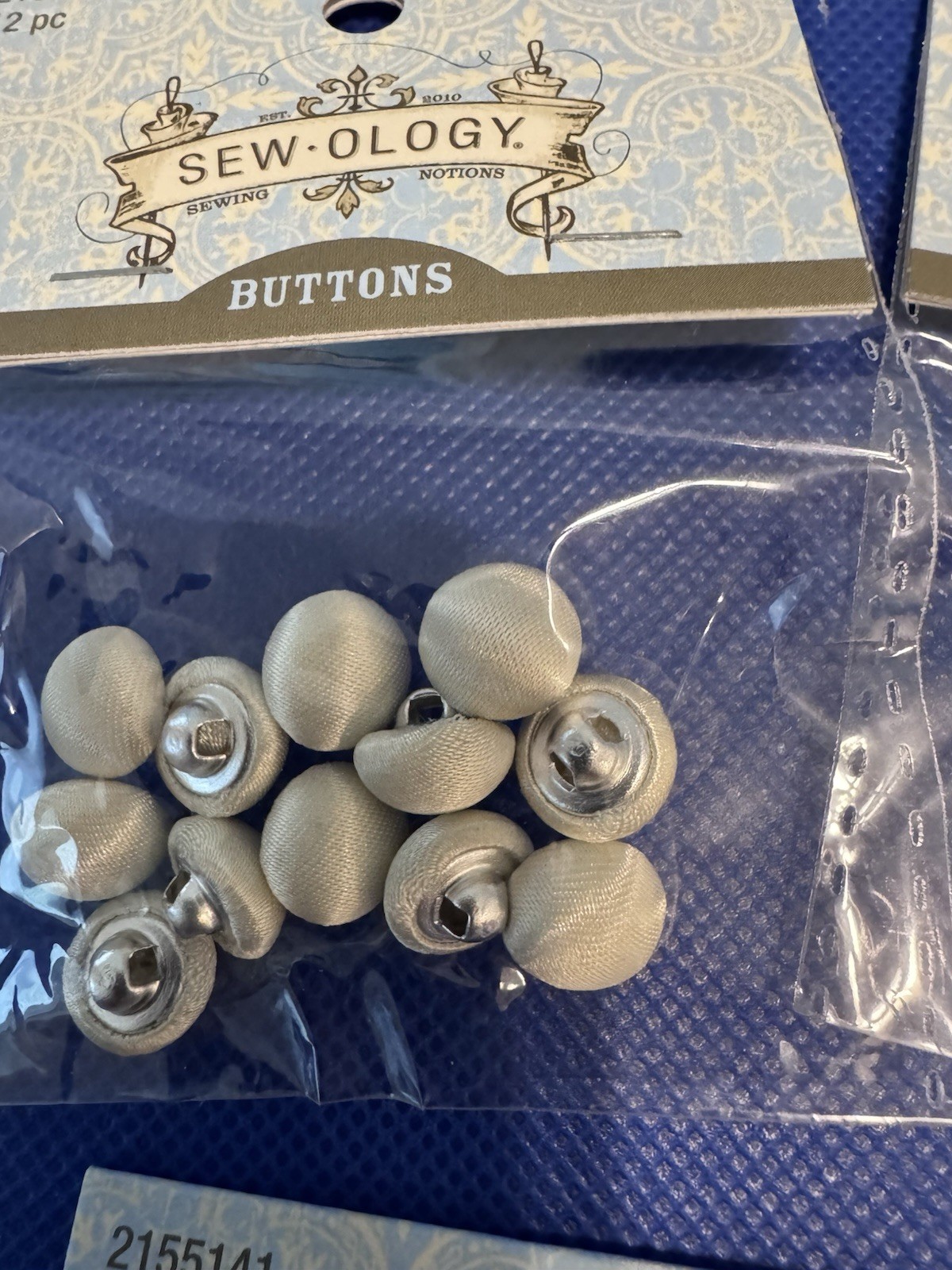 10 new pkgs of 12 Sewology Satin Covered Wedding Dress Buttons 120 buttons total