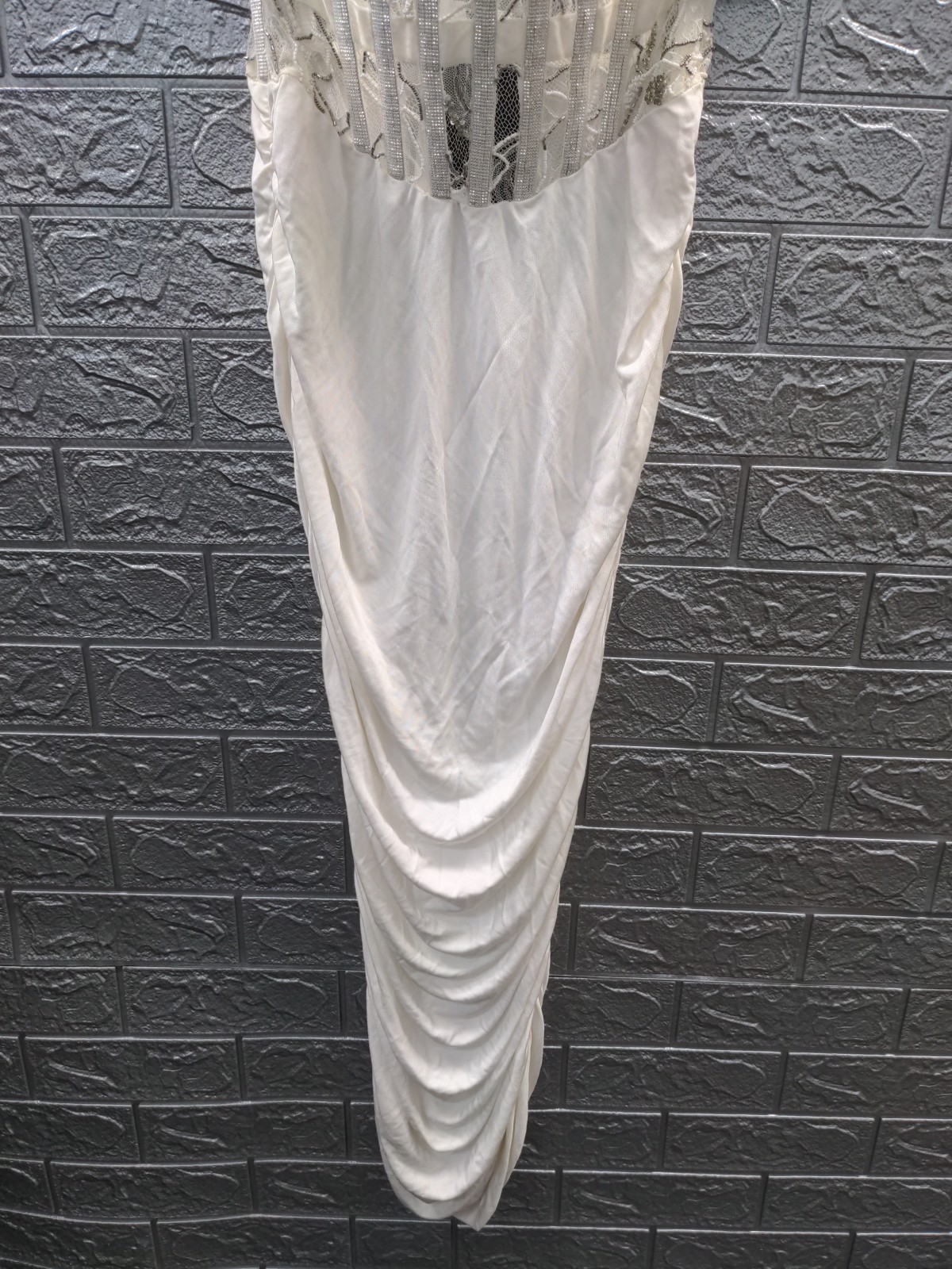 New Retrofete Fae Embellished Wedding Dress White Sz M