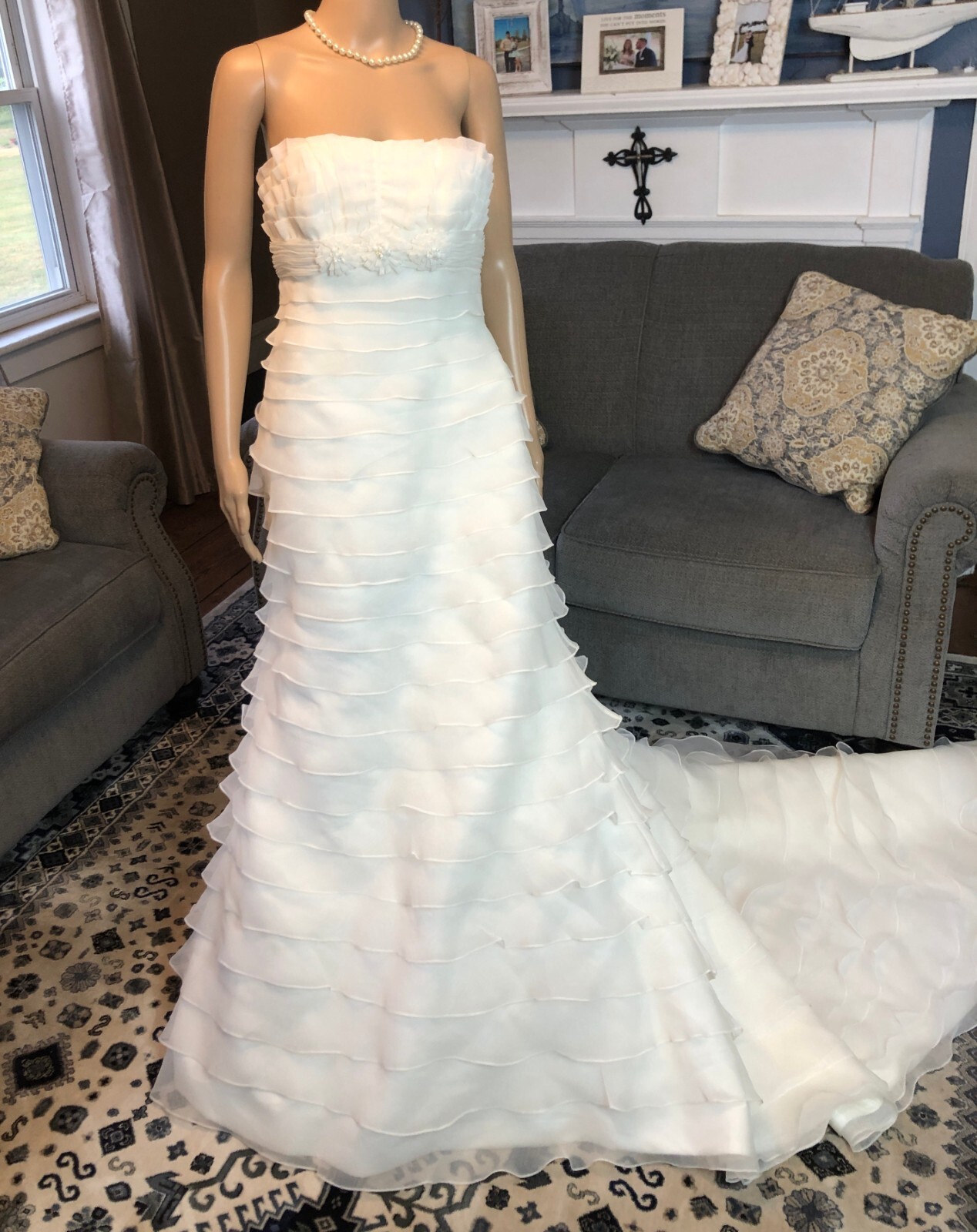 NEW La Sposa Strapless Wedding Gown Sz 10 NWT $1,200 Princess