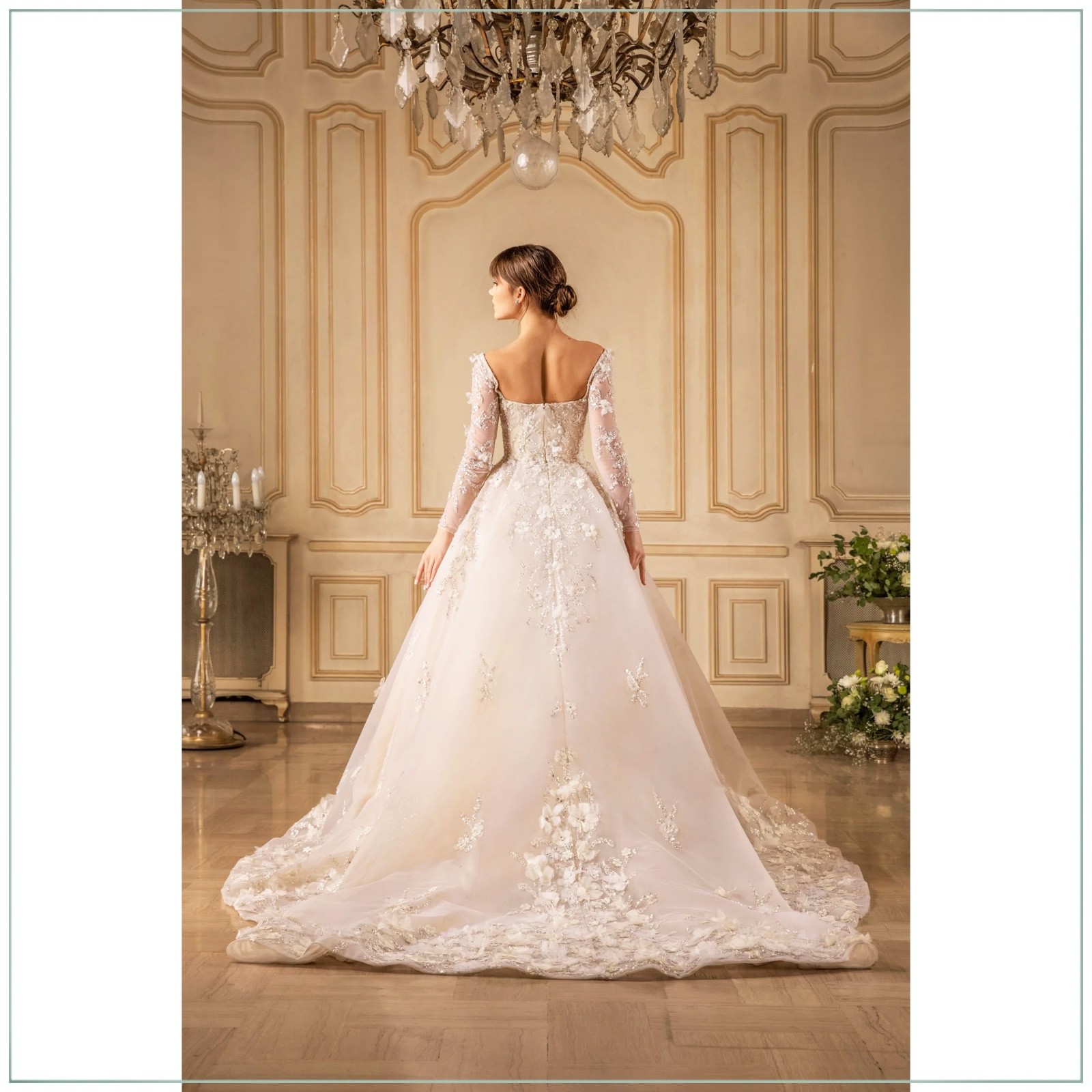 $21,750 Saiid Kobeisy Beaded Crystal Pearl Embellished Tulle Runway Bridal Gown