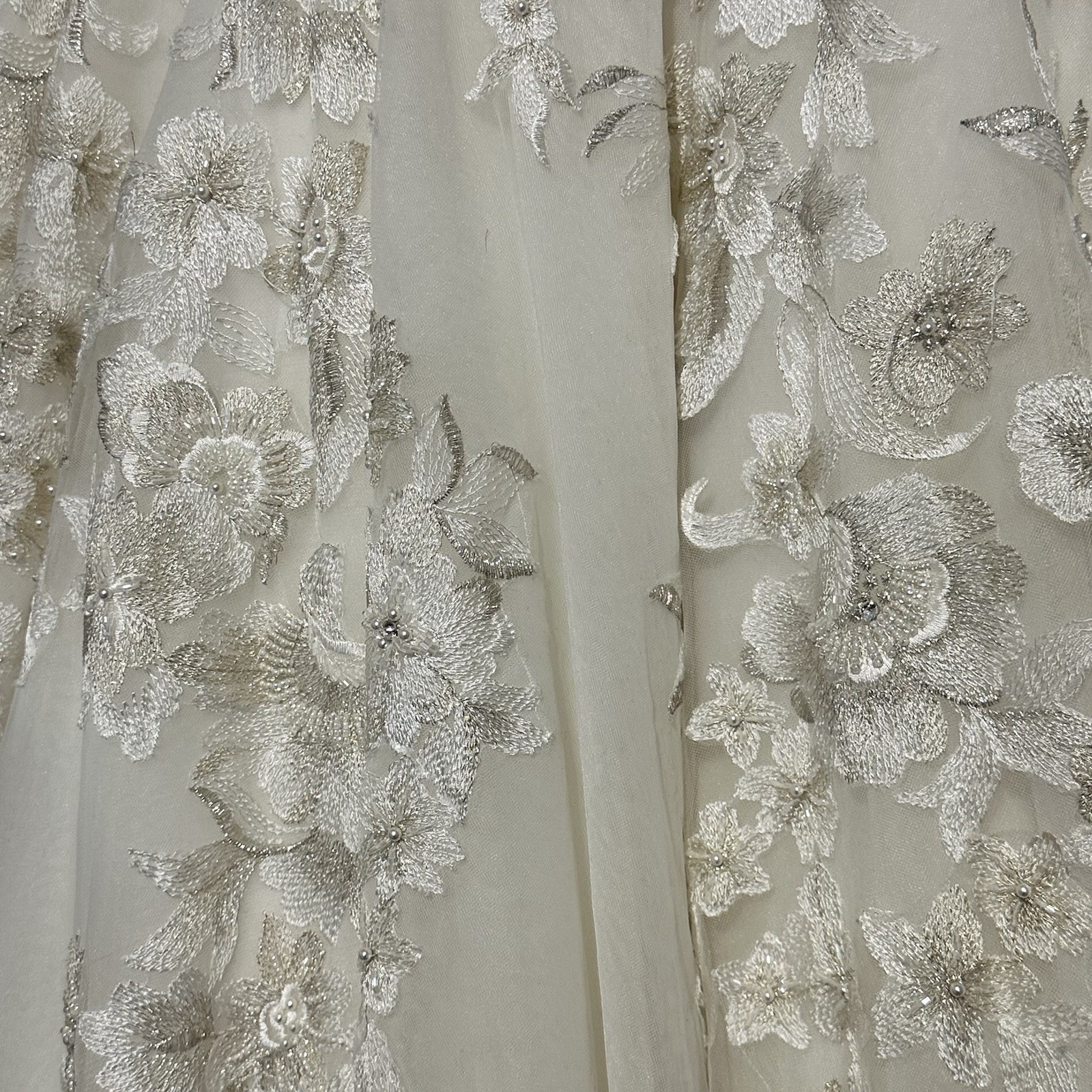 New Justin & Ashley Bride Floral Beaded Wedding Dress