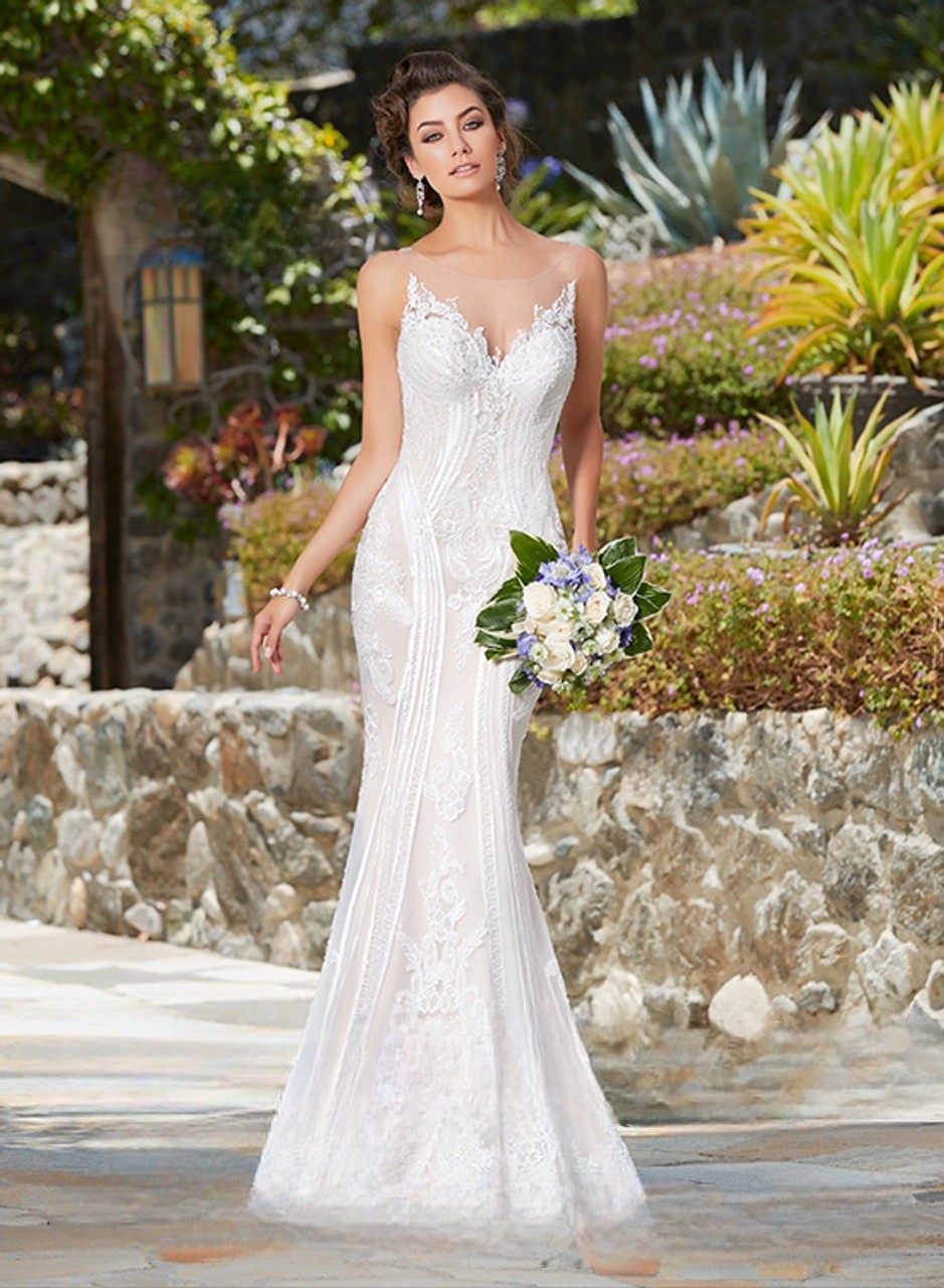 Kitty Chen Couture IVANA/H1732 Wedding Dress Nude Size 10 Bridal Gown Mermaid