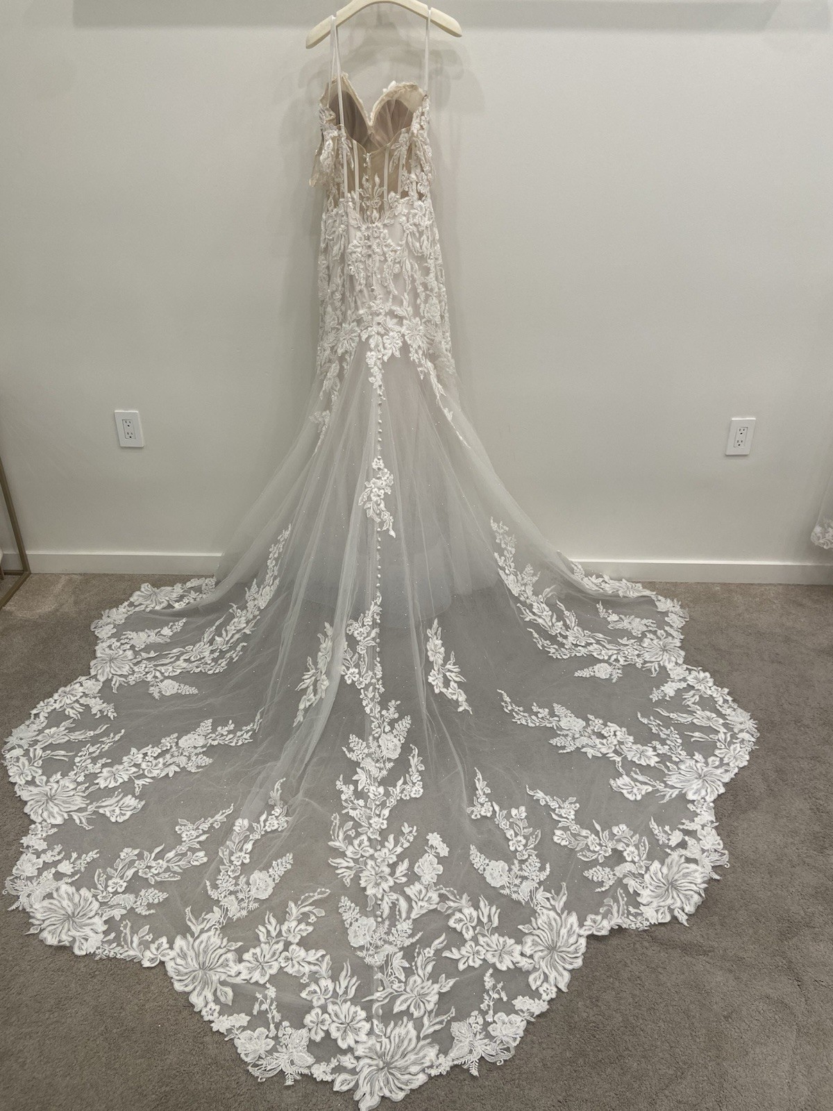 Allure Bridals C623, Size 8, Sand/Ivory/Nude, Discontinued, Retail $2,950