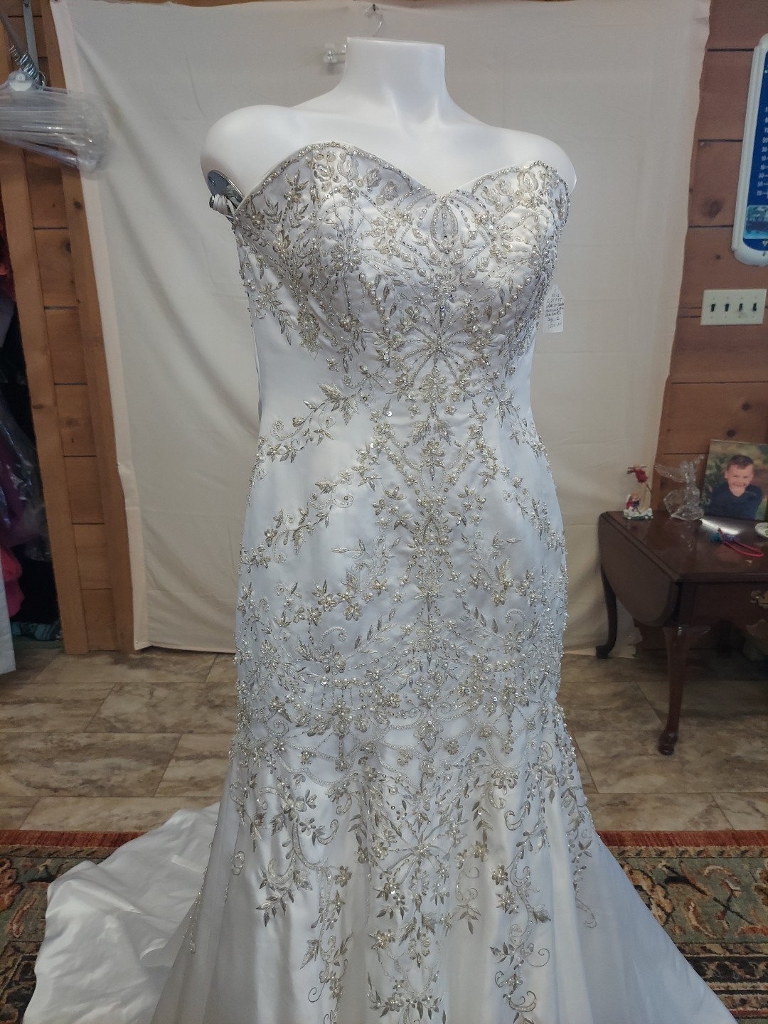 Morilee Adjustable Lacedownformfit Mermaid size12 High Intrigue Gem Pearl Bead