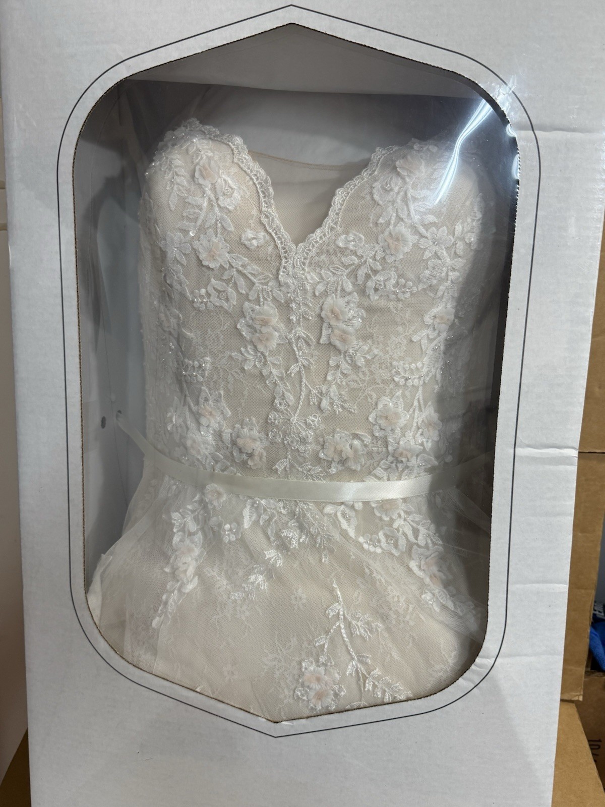 Melissa Sweet Wedding Dress A Line Style MS251177 Size 14 Cream Color