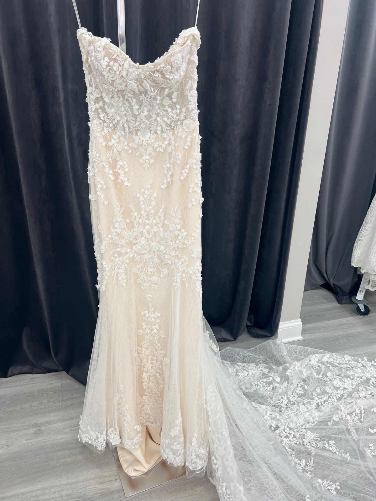 wedding dress casablanca 2507 size 12 ivory nude