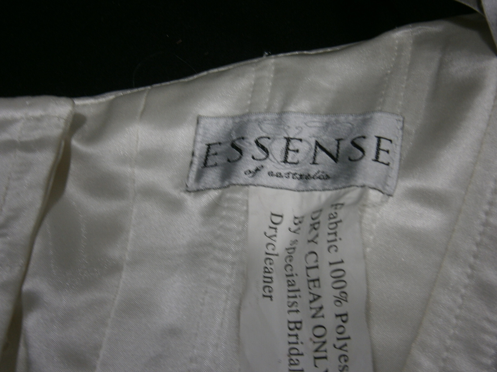 Essense of Australia Wedding Dress Off-White Satin Strapless Ruched Corset NEW