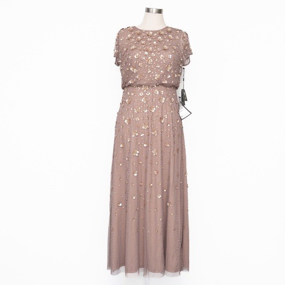 Adrianna Papell – Petite 3D Embellished Blouson Gown