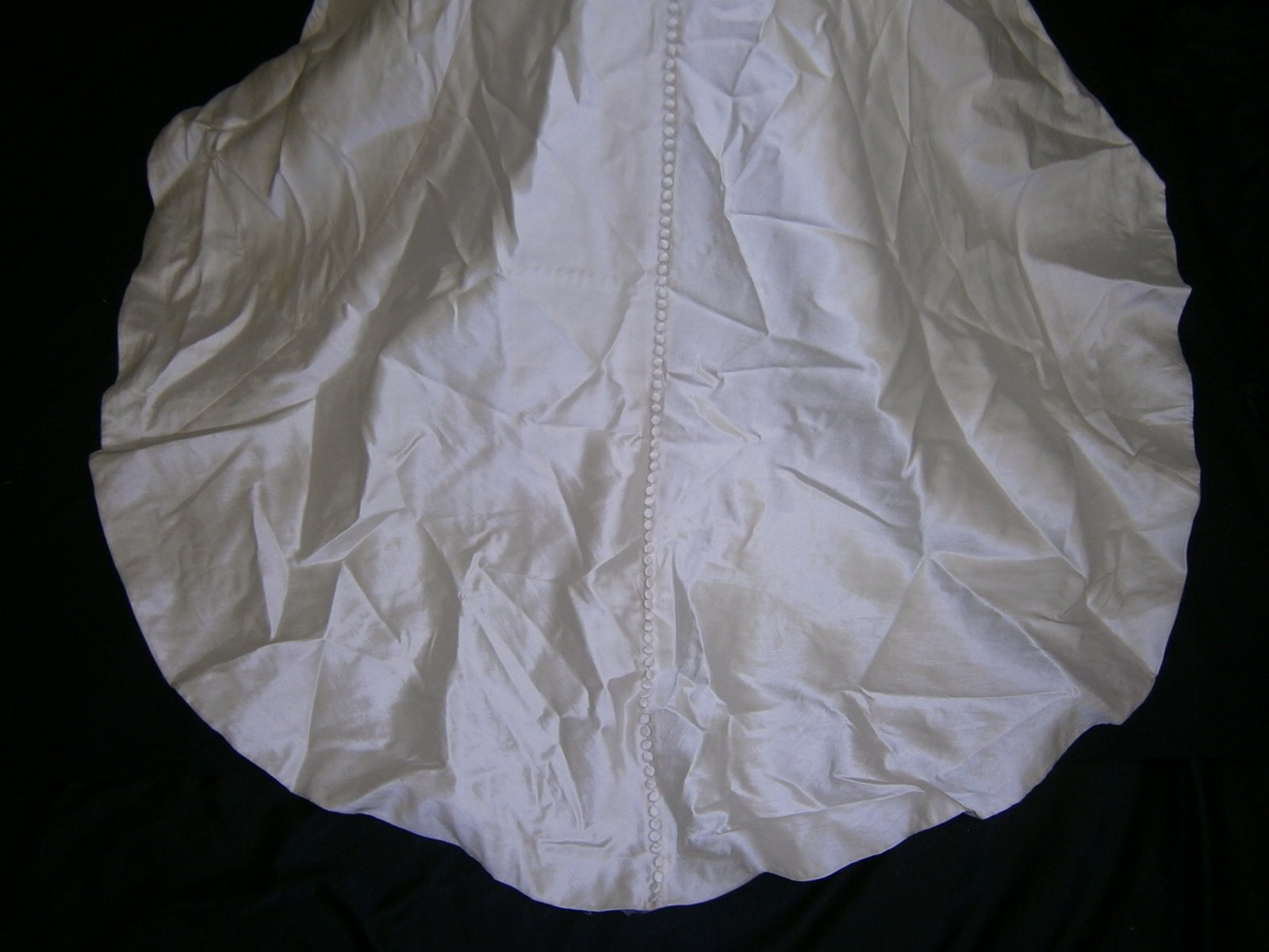 Cristine Anthony Wedding Dress 6 Ivory Silk Trumpet Plunging V Back Buttons