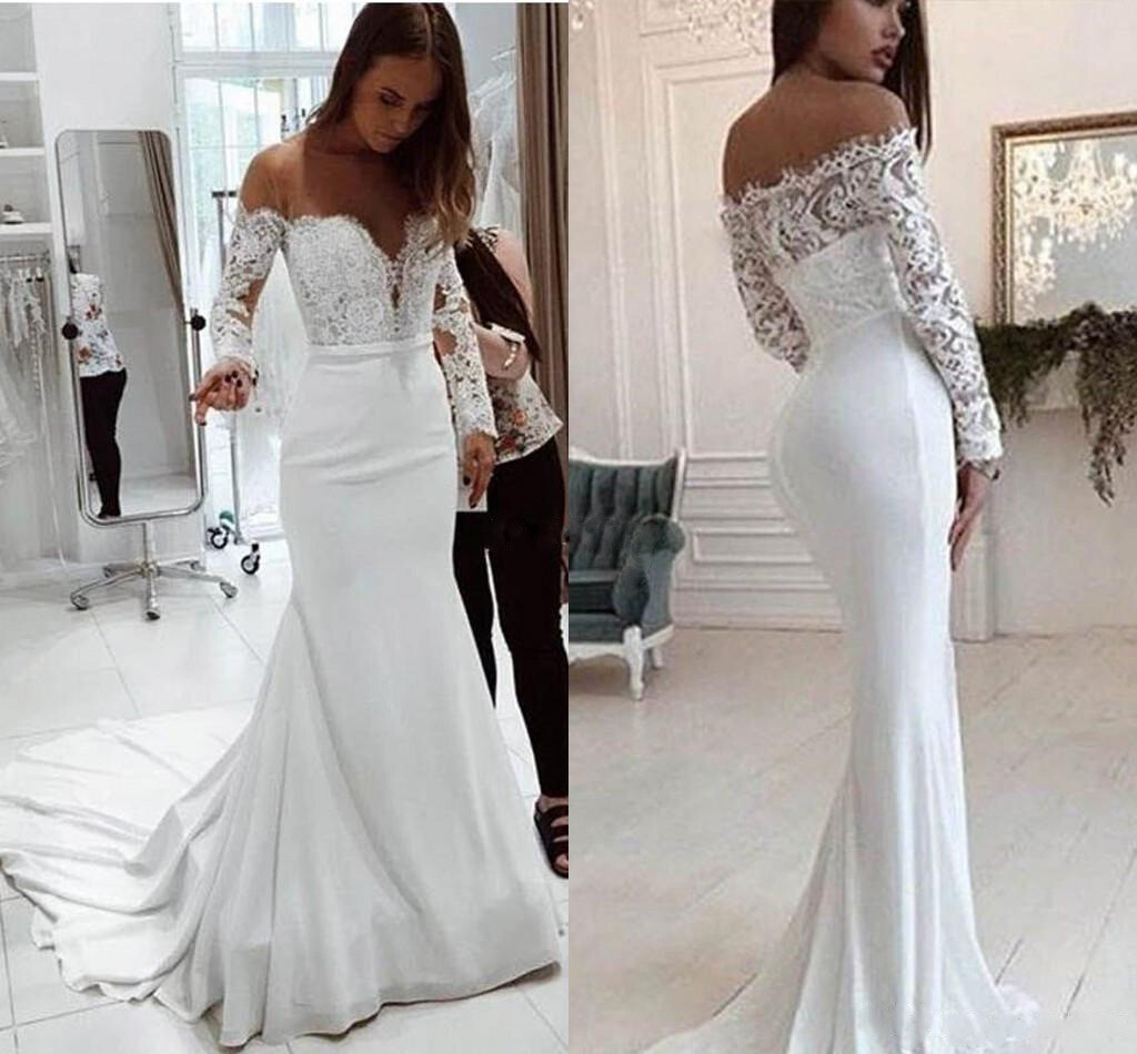 HOT 2023 New Selling Bridal Dress Off Shoulder Women’s Long Lace Wedding Dress