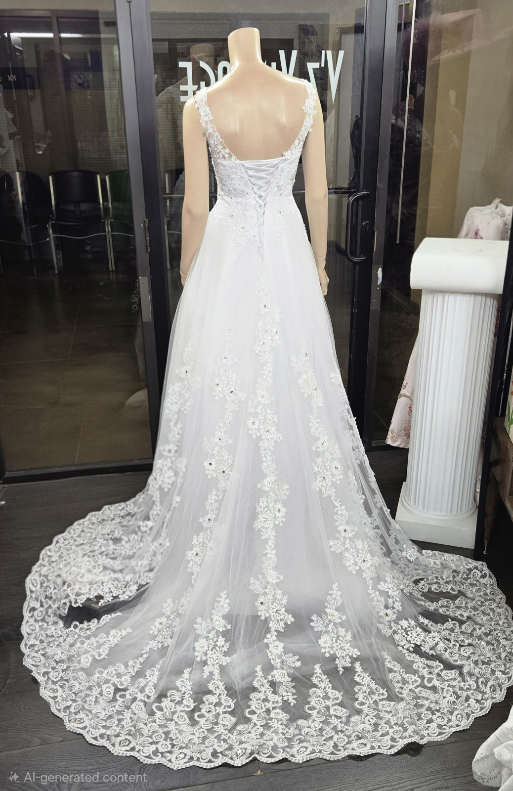 Unbranded White Sweetheart neckline Lace corset Wedding Dress sz 6