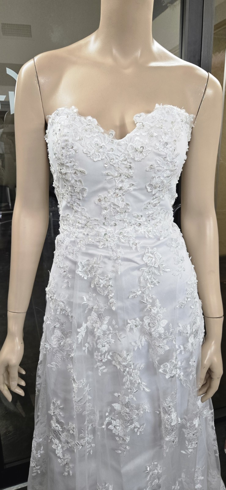Unbranded White Sweetheart neckline Lace casual Wedding Dress sz 6