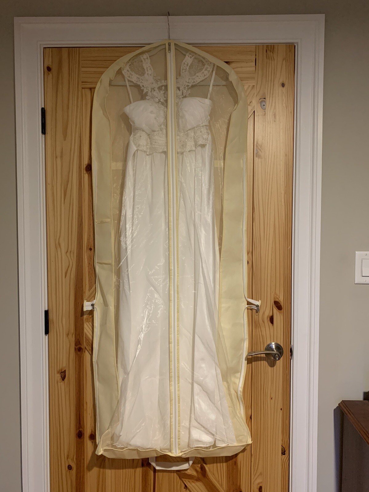 Jasmine Bridal Wedding Dress White Beaded Neck Racer Back Elastic Waist