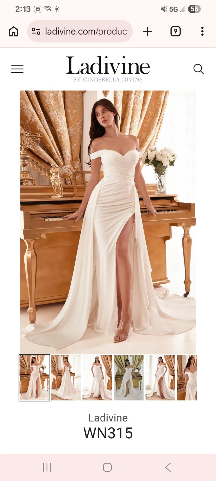 NWT Ladivine By Cinderella Divine WN315 Off-White Wedding Dress Size 18