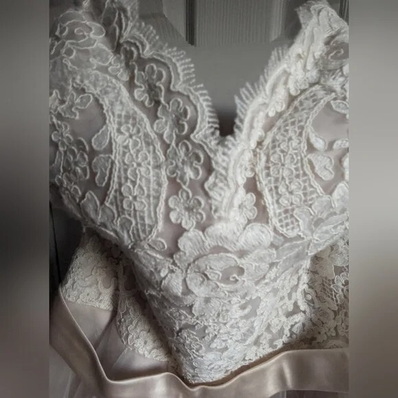 Allure Romance Strapless Nontraditional Ballgown Wedding Dress Item 2853