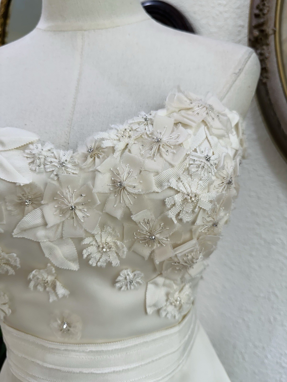 Vintage Watters Brides Ivory Wedding Dress – Strapless A-Line Bridal Gown