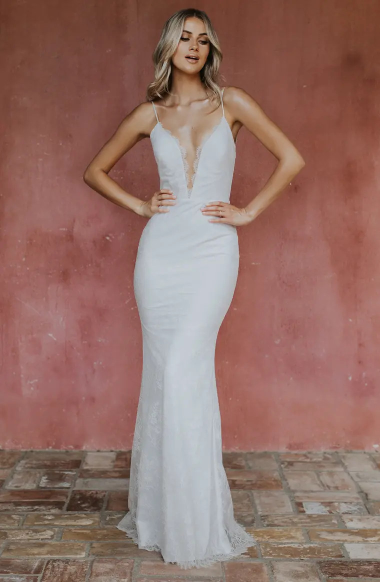 Katie may noel jean oh baby lace bridal gown Sz 14 NWT