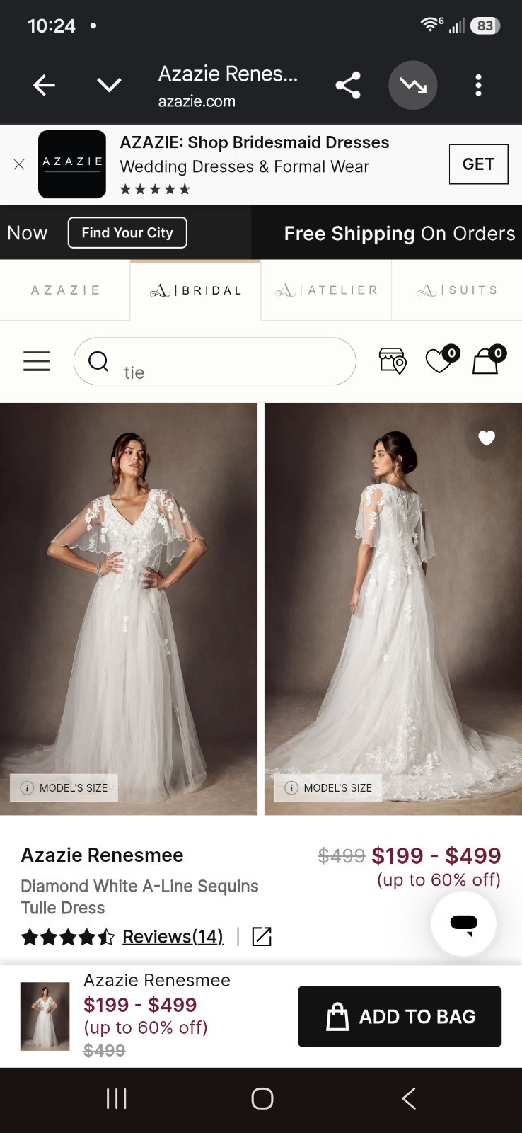 Azazie Renesmee Wedding Dress