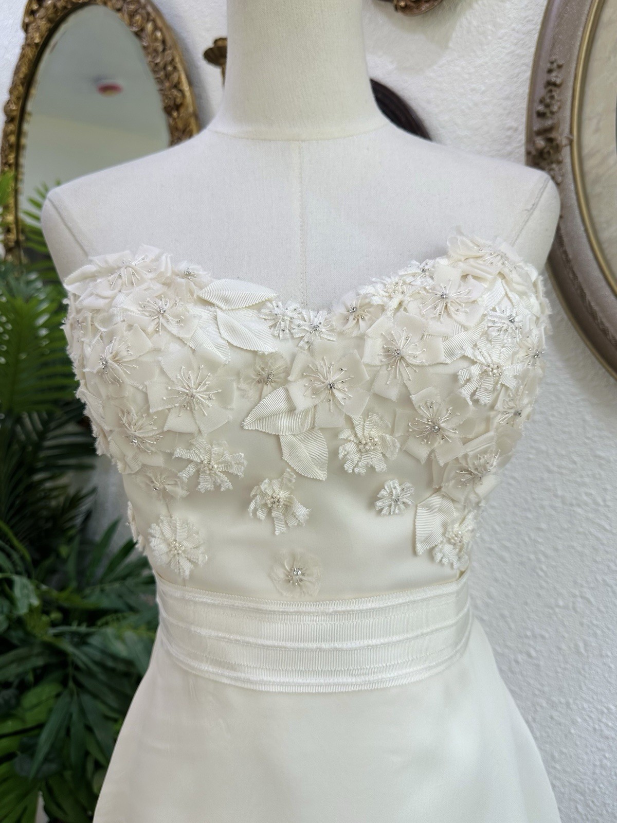 Vintage Watters Brides Ivory Wedding Dress – Strapless A-Line Bridal Gown