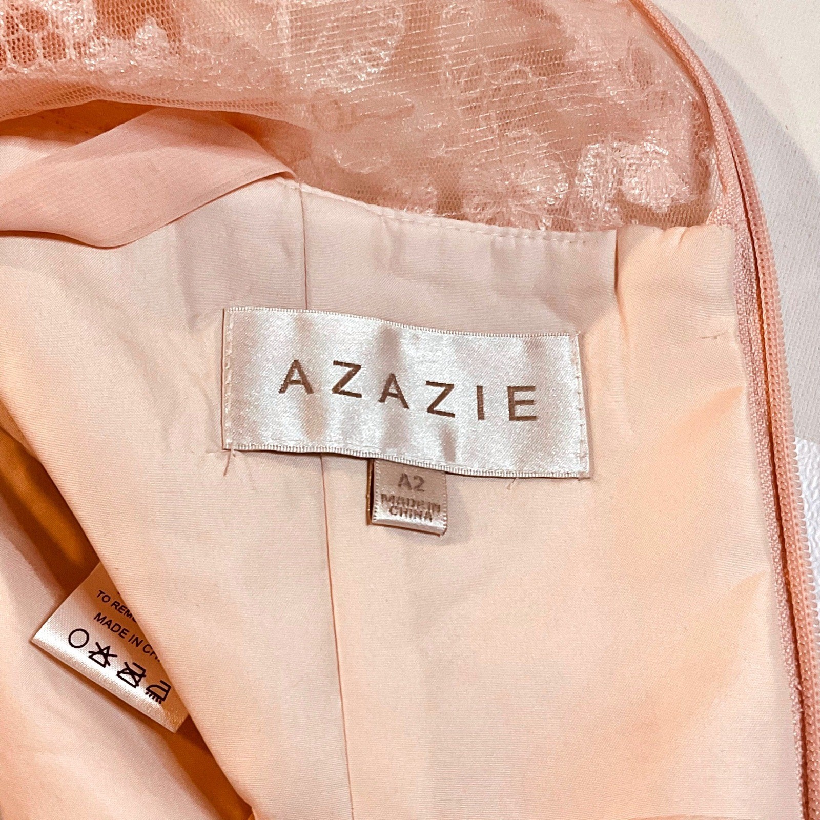 Azazie Calanthe Women’s Formal Dress Blushing Pink A-Line Scoop Chiffon Dress 2