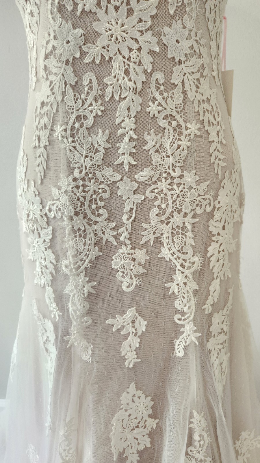 NEW Retail $1700 Willowby by Watters Kalie Lace Ivory/Blush Wedding Dress Size 2
