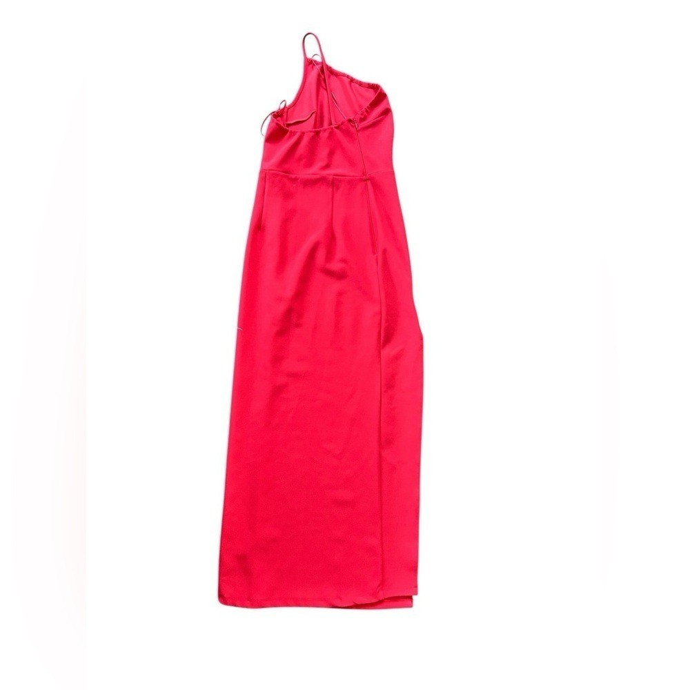 Abercrombie Asymmetrical One-Shoulder Maxi Dress Red Size Small Wedding Guest