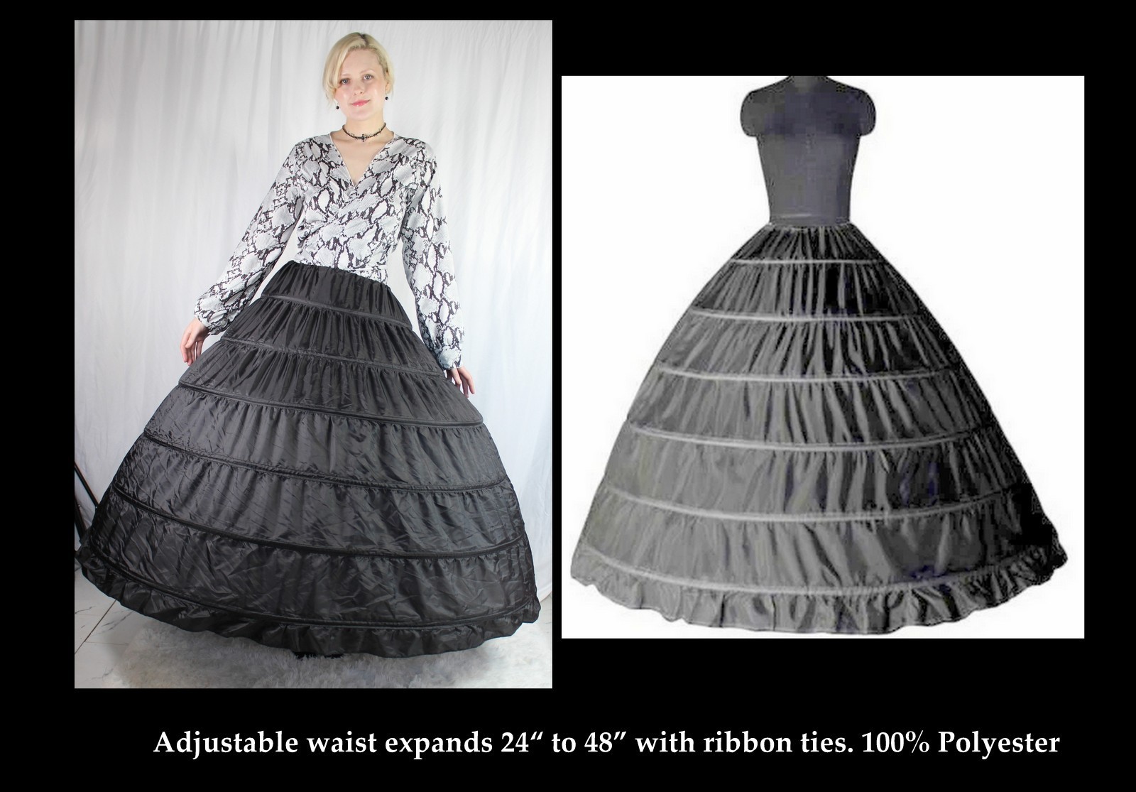 Gothic Wedding Collection Size 16* 5 Pc Dress, Hoop Skirt, Veil, Gloves, Choker