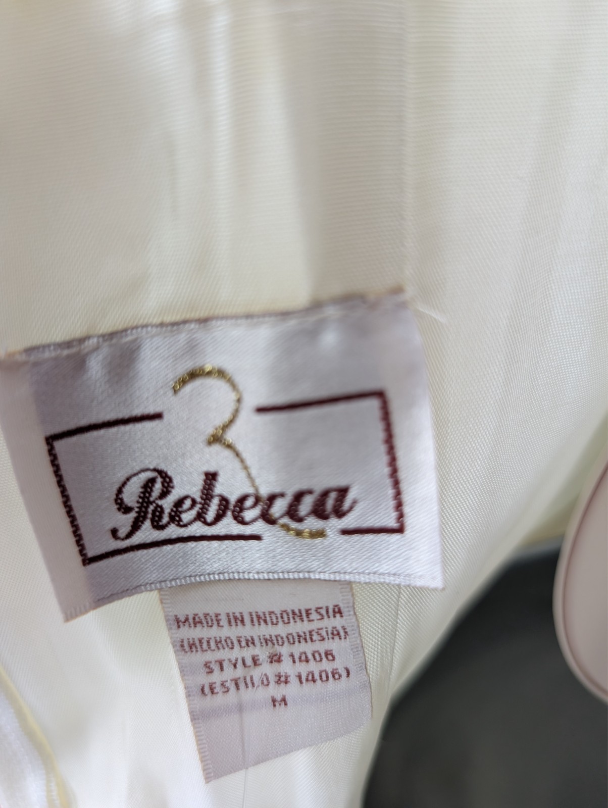 Rebecca Ivory Halter-Neck Intricate Beaded Bodice Floral Embroidery Size Medium