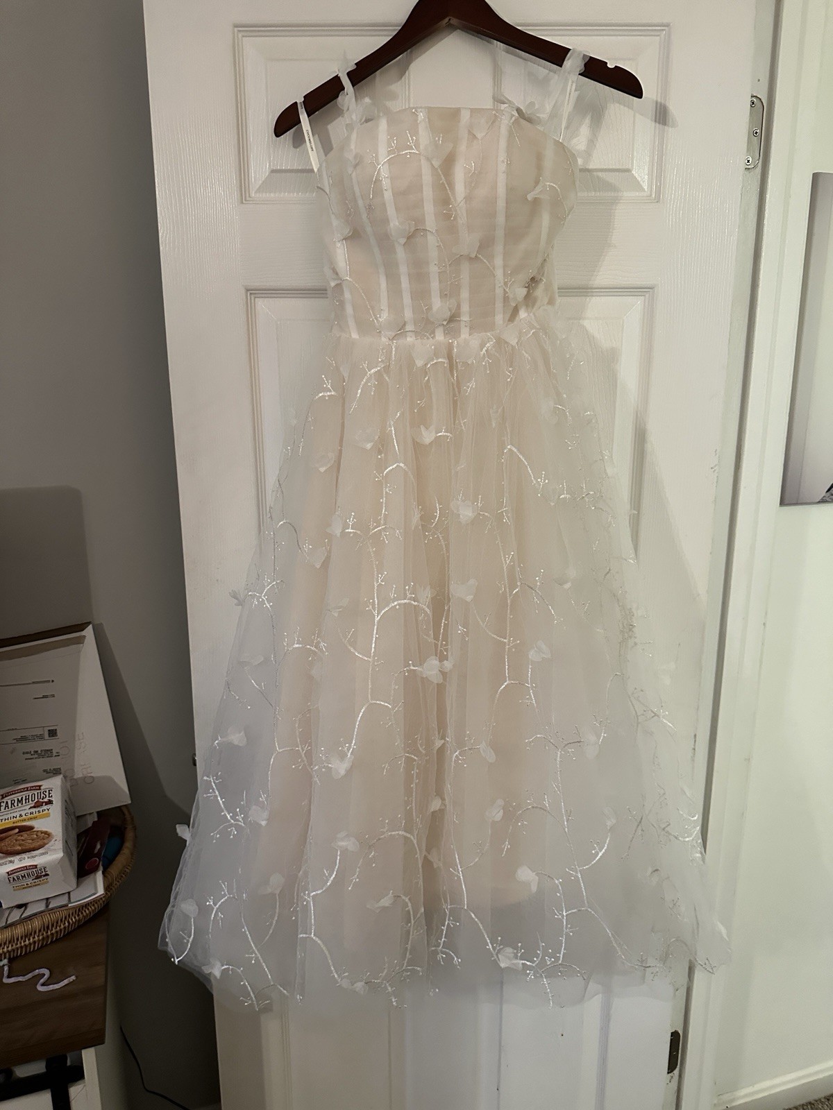 CocoMelody A-Line Tea Length Lace Wedding Dress