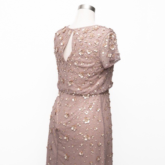 Adrianna Papell – Petite 3D Embellished Blouson Gown