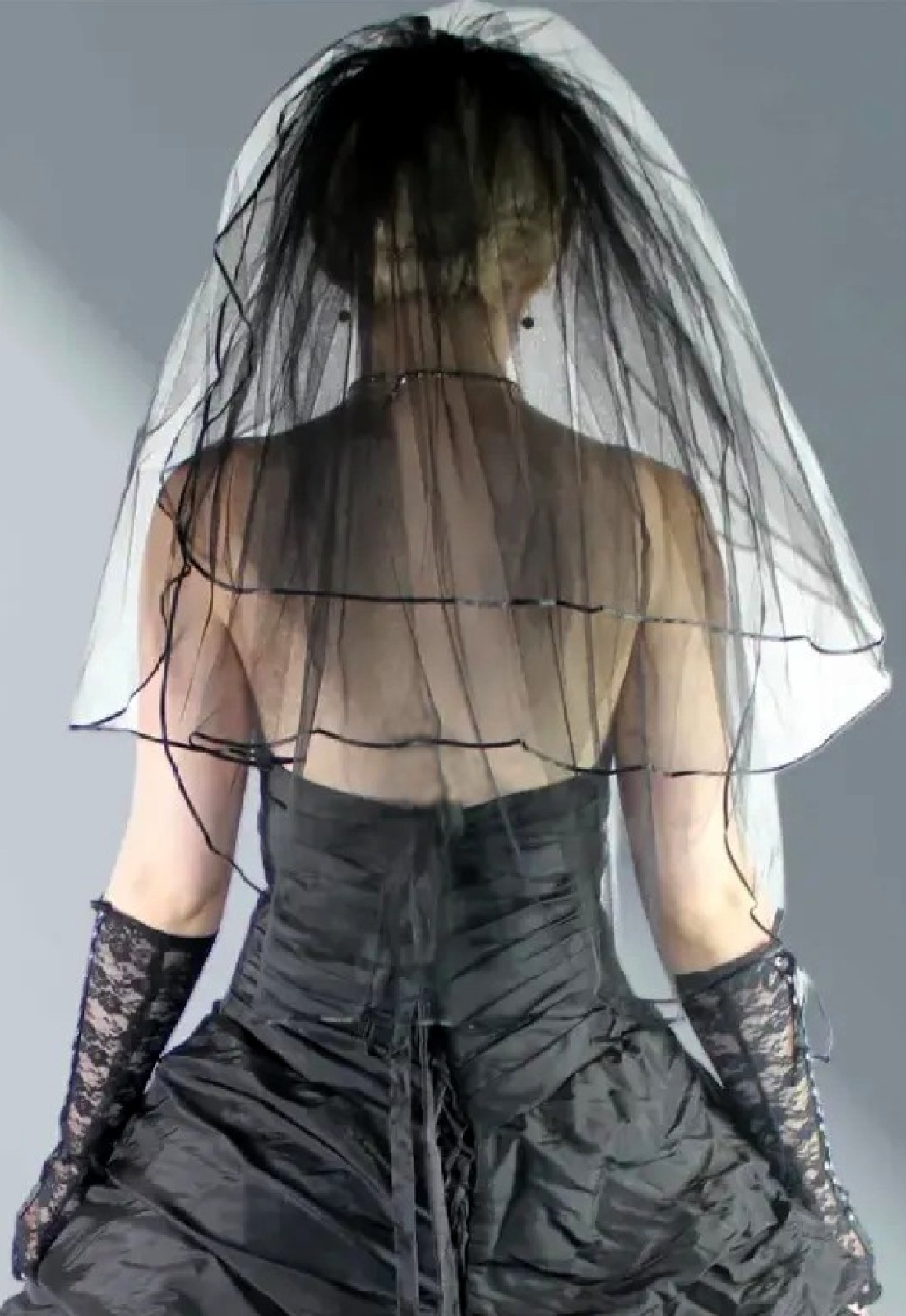Gothic Wedding Collection Size 16* 5 Pc Dress, Hoop Skirt, Veil, Gloves, Choker