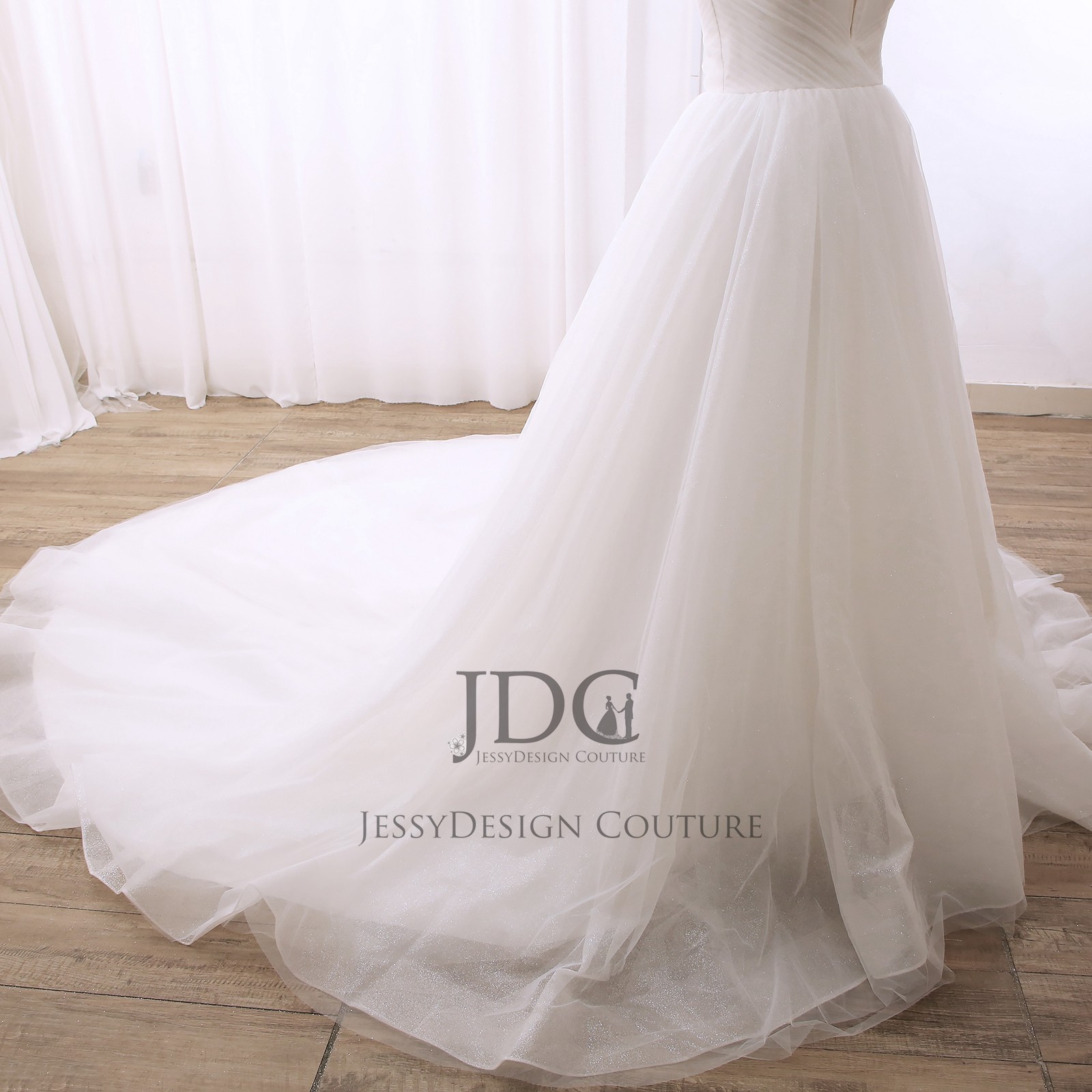 Chic glitter tulle wedding dress wedding dress ivory 32-60 lace up princess