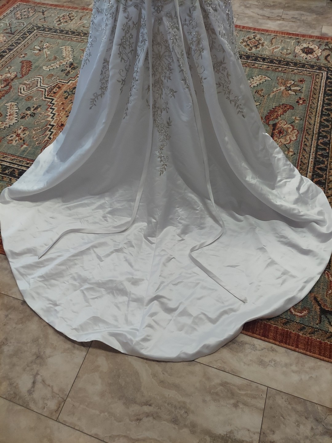 Morilee Adjustable Lacedownformfit Mermaid size12 High Intrigue Gem Pearl Bead