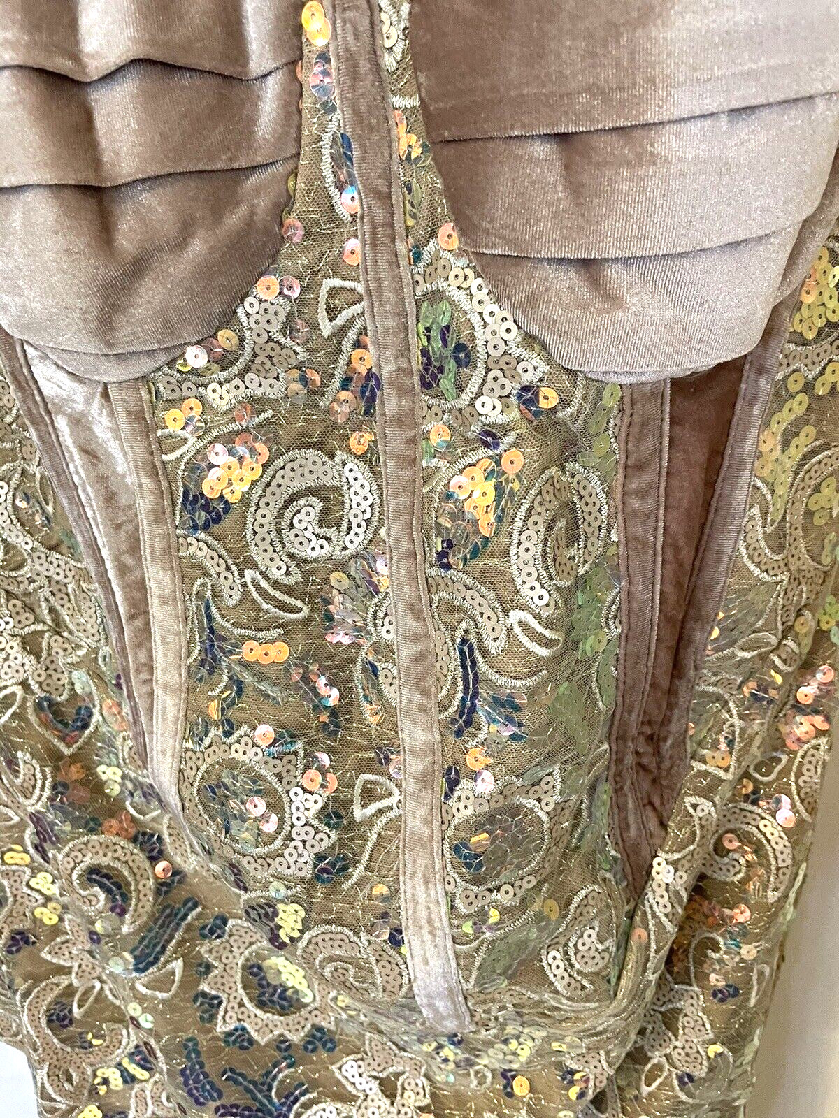 Homemade Sequin Long Gown Pre-Owned No Brand or size Measurement Below