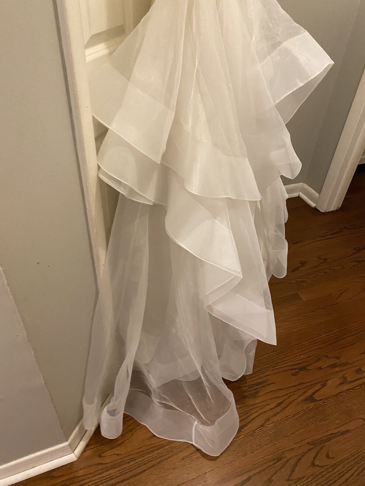 NWT Lace Mermaid Gown w/ Organza Skirt Open Back Gorgeous! USA $2,900 Bridal 12