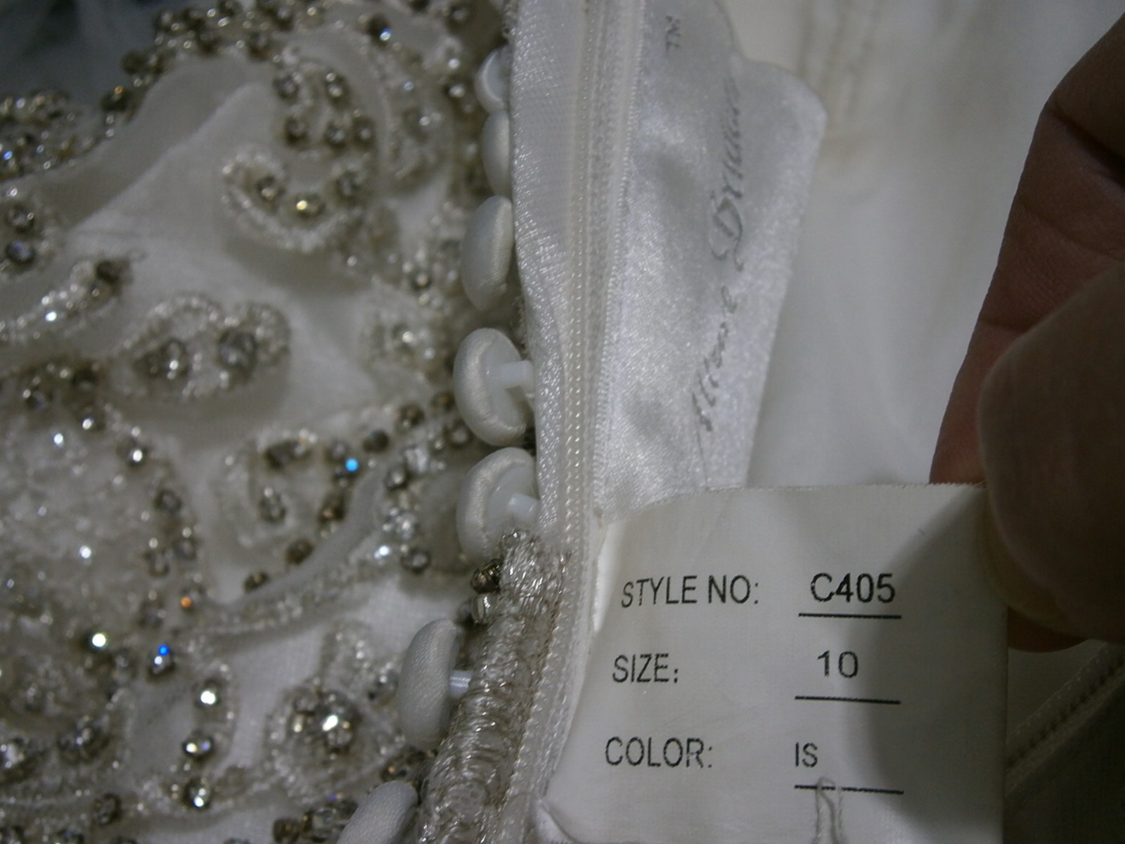 Allure Bridal C405 Wedding Dress Ball Gown 6-10 Mermaid Illusion Ruffles Bling