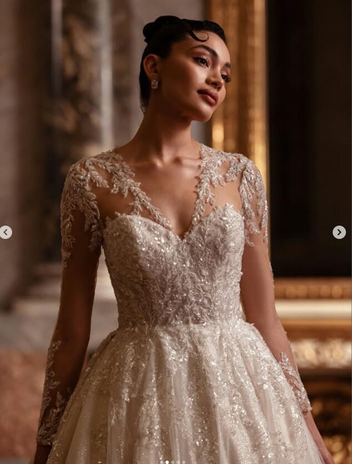 Luxurious glitter lace wedding dress wedding dress 32-60 m. train ball gown
