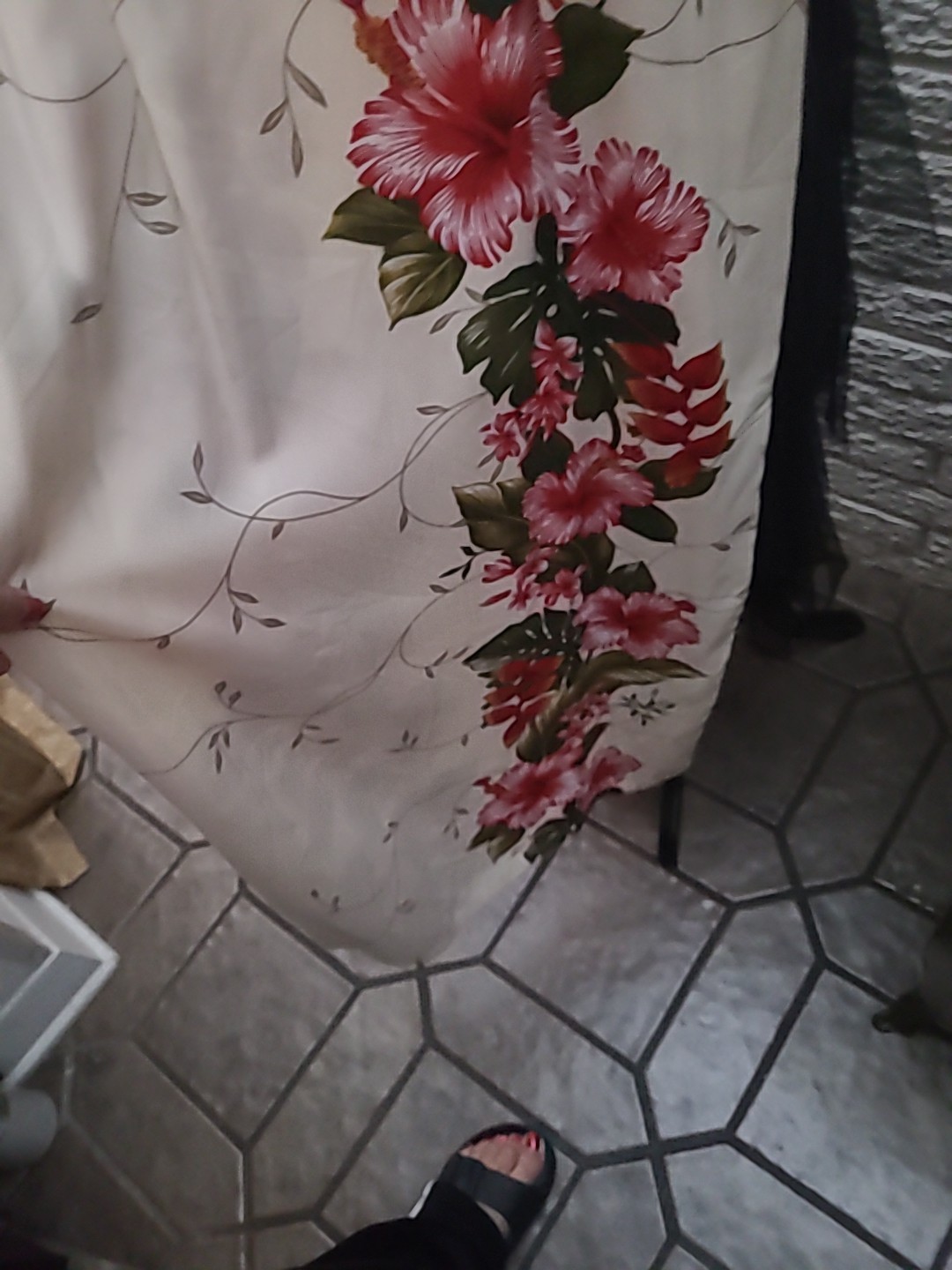 Jade Fashions Hawaiian Cream Hibiscus Dress S Resort Wear Super!