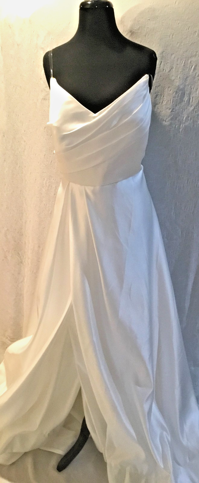 Wedding Dress Brand NWOT Ruch V-Neckline Corset Back/Side Slit(Off White)-Sz 22W