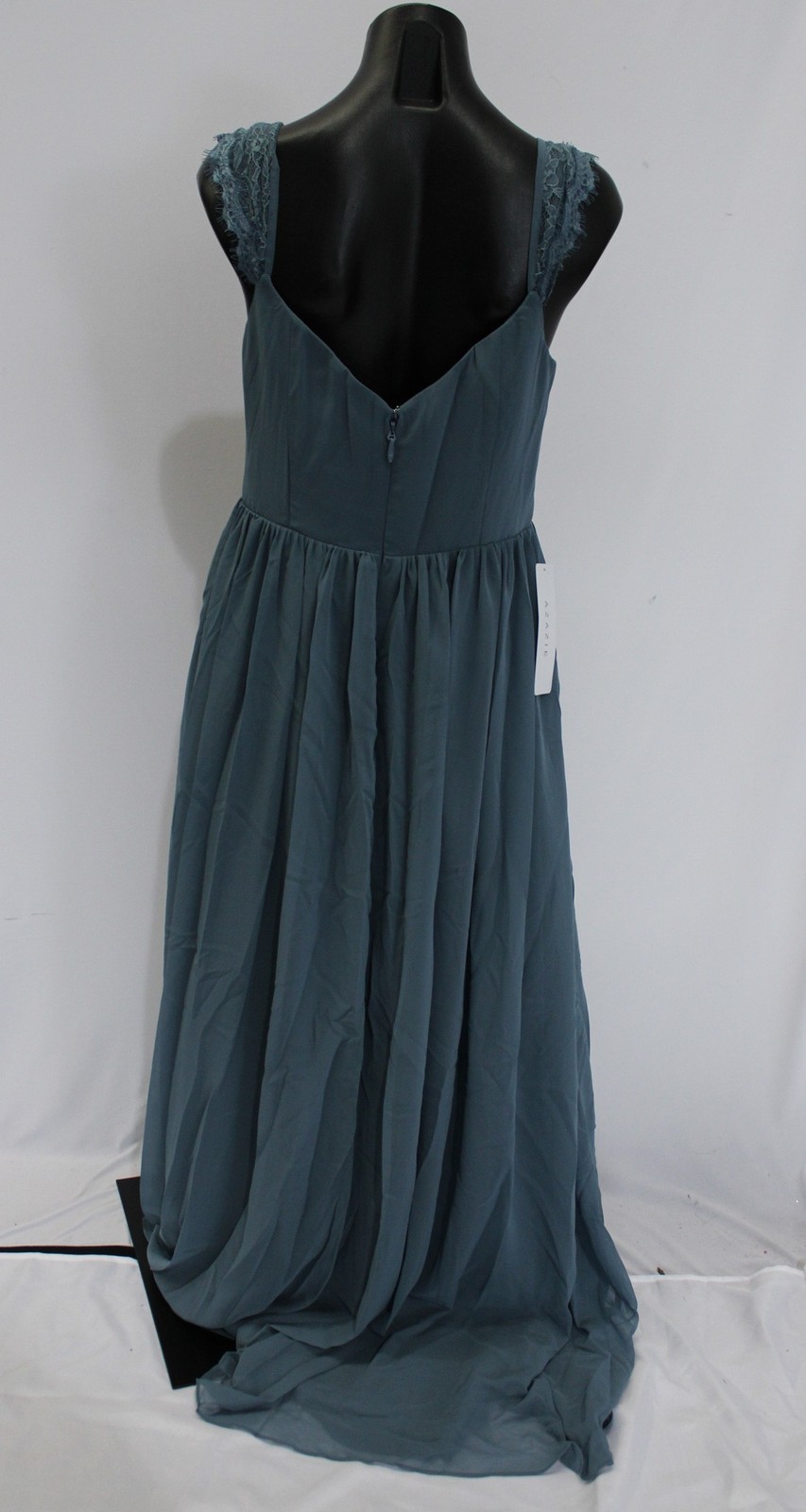 Azazie Women’s Cleobella Sweetheart Lace Chiffon Dress AP2 Twilight Size: A10