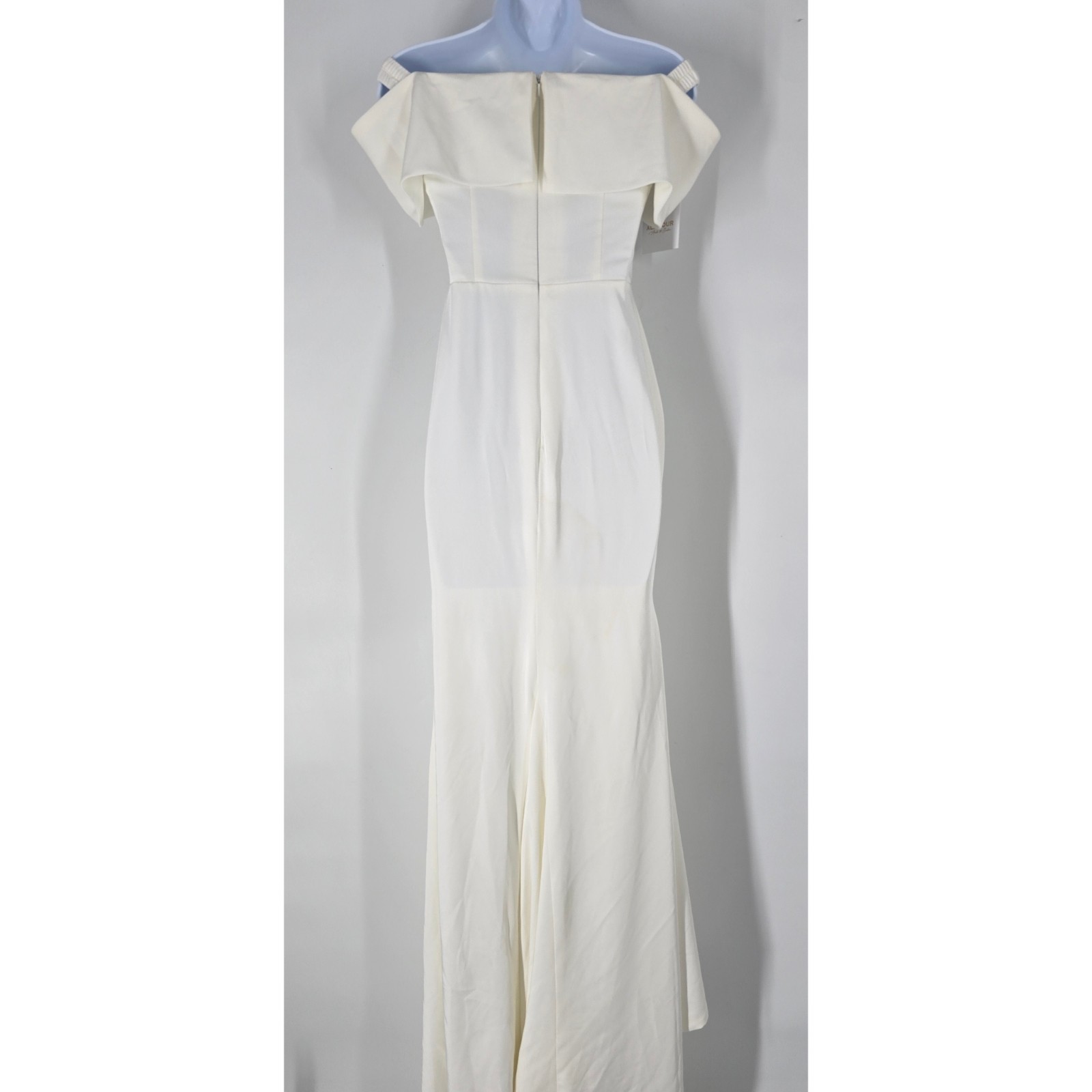 Alamour Crystal Off Shoulder Gown White Wedding Gown Made to Order Size S 4 NEW