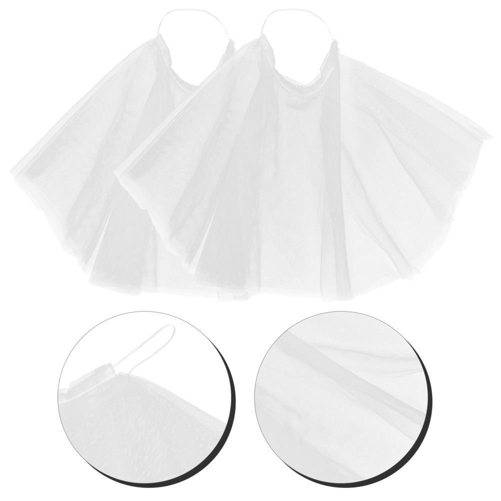 2Pcs Reusable Wedding Dress Tulle Sleeves White Sleeves Elegant Dress Accessory